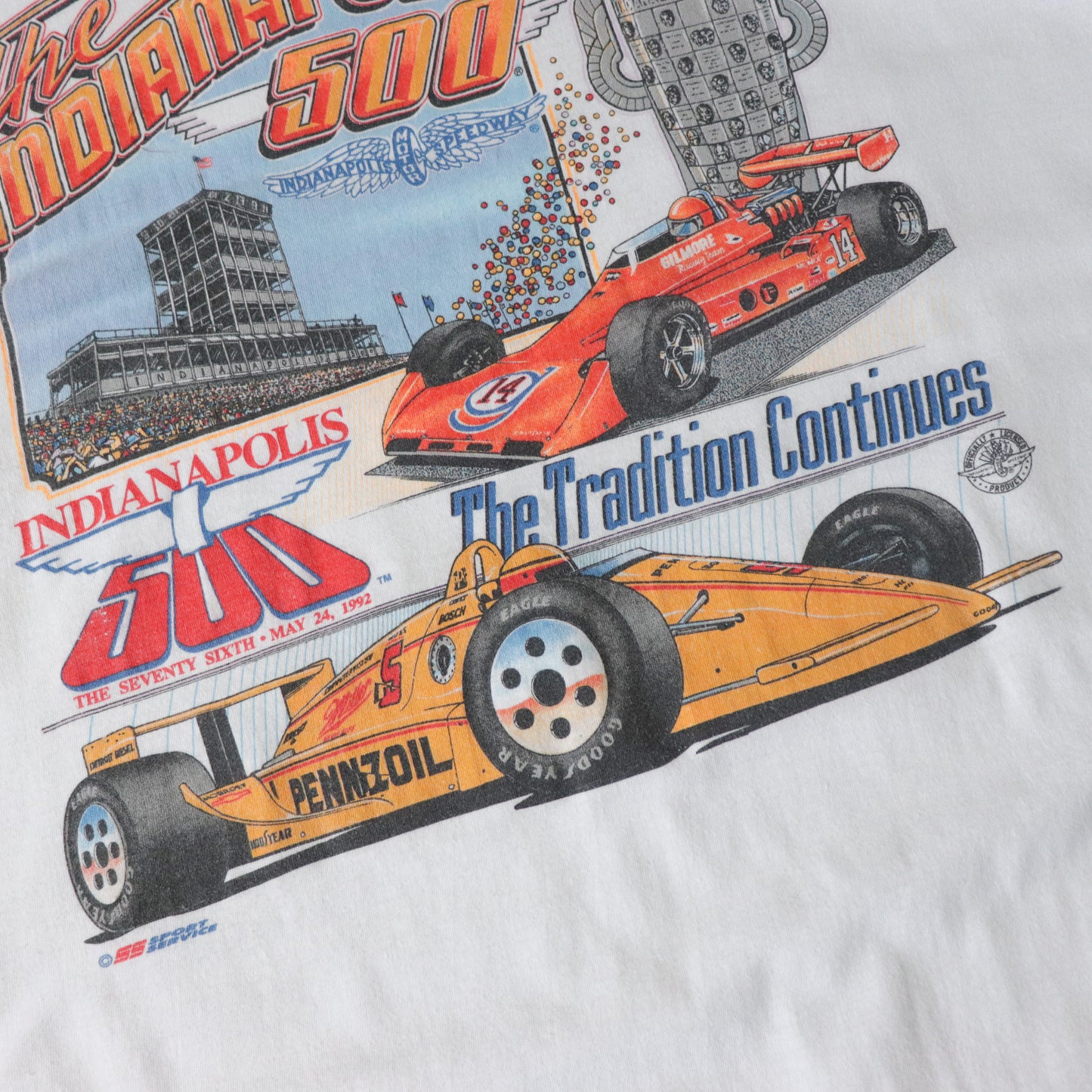 Vintage 1992 Indianapolis 500 Racing Tee - XL