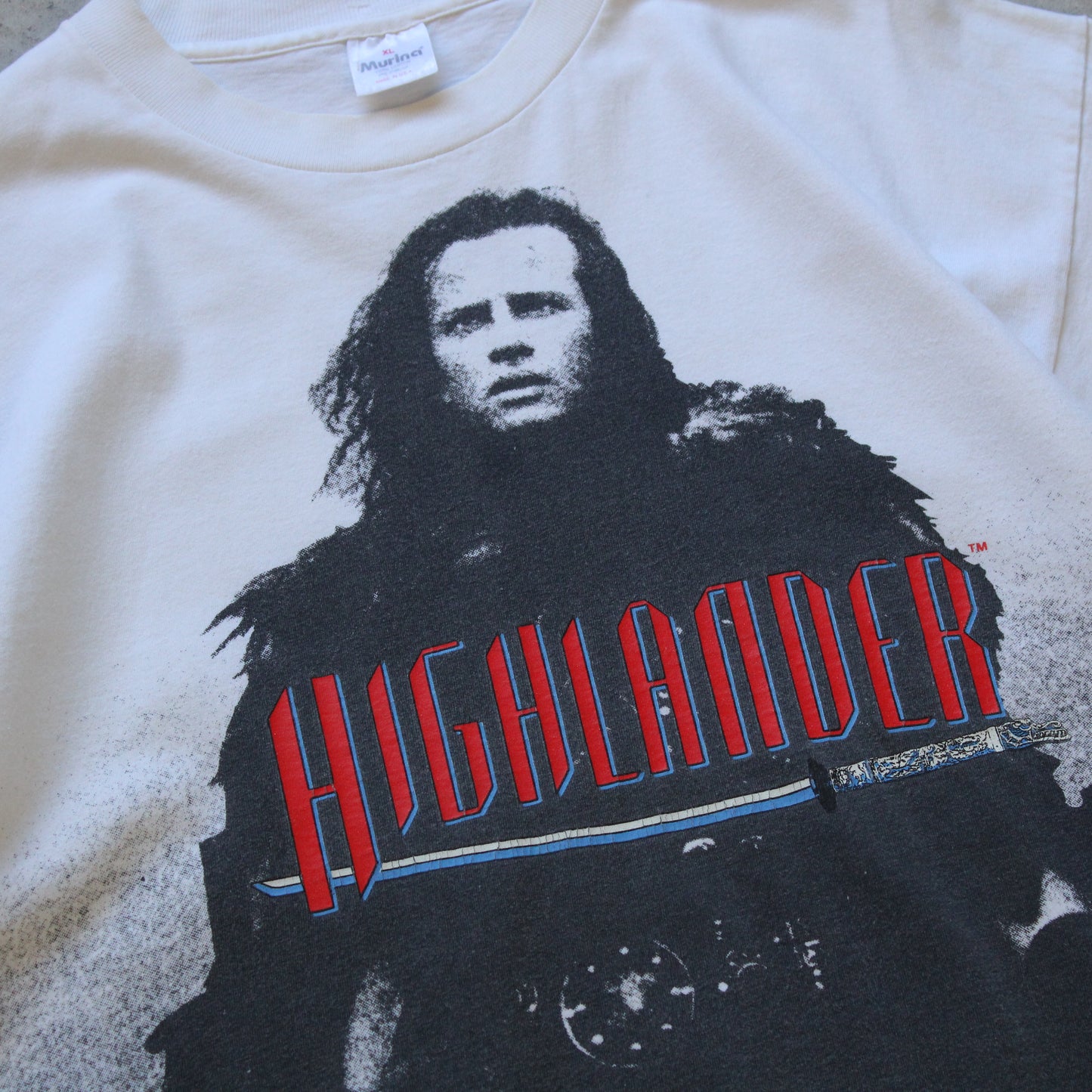 Vintage 90's Highlander AOP Movie Promo Tee - XL