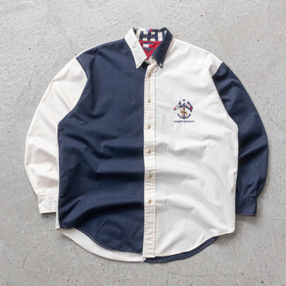 Tommy Hilfiger Big Flag Button Up Shirt - 90s (L)