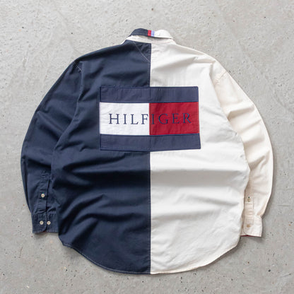 Tommy Hilfiger Big Flag Button Up Shirt - 90s (L)