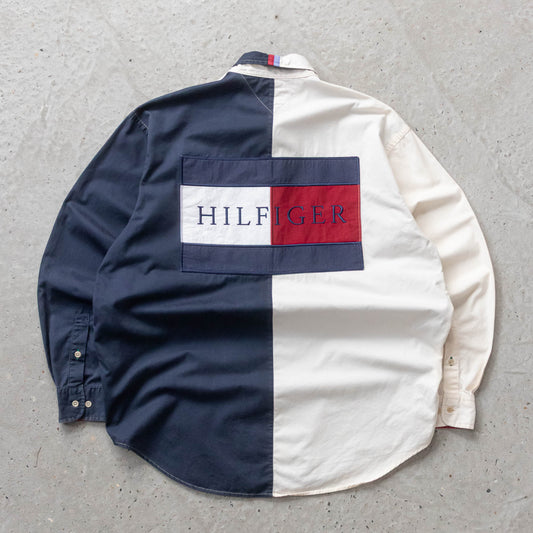 Tommy Hilfiger Big Flag Button Up Shirt - 90s (L)