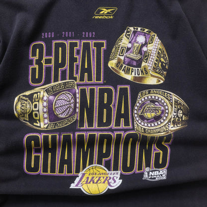 Los Angeles Lakers 3-Peat NBA Champions Tee - 2002 (M)