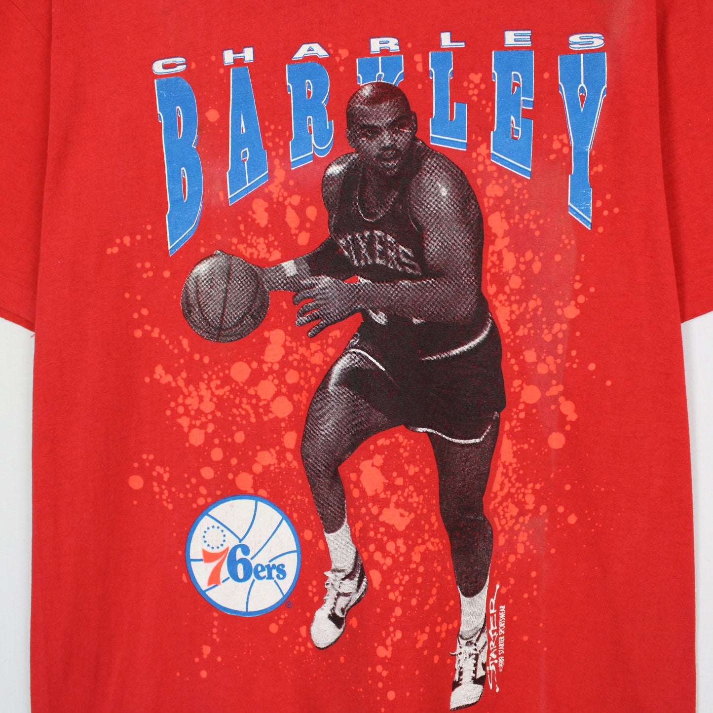 Vintage 1989 Charles Barkley 76ers NBA Tee - M