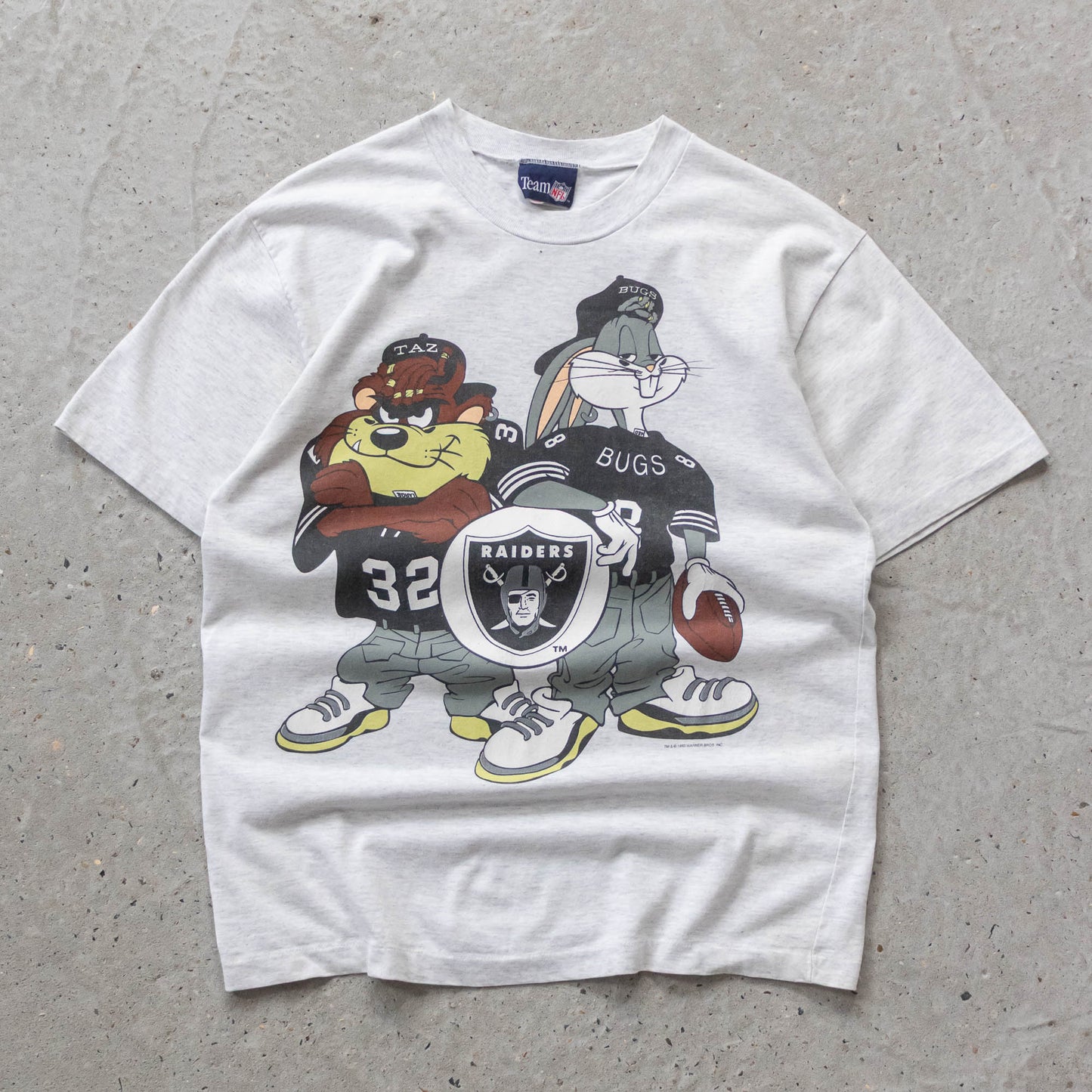 Los Angeles Raiders Looney Tunes NFL Tee - 1993 (M)