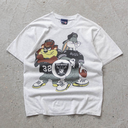 Los Angeles Raiders Looney Tunes NFL Tee - 1993 (M)