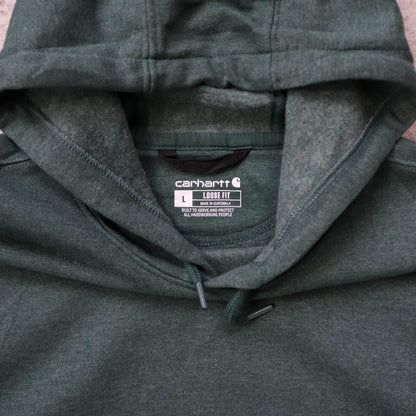 Carhartt Logo Patch Spellout Hoodie - 2000s (L)