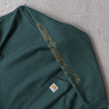Carhartt Logo Patch Spellout Hoodie - 2000s (L)