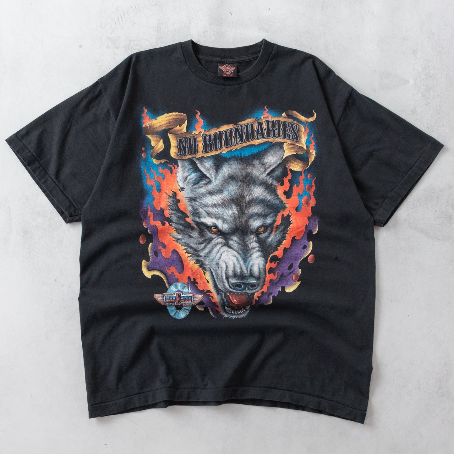 Vintage 90s No Boundaries Biker Tee - XL