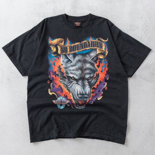Vintage 90s No Boundaries Biker Tee - XL