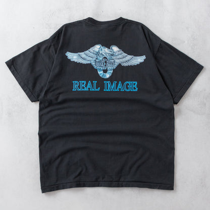 Vintage 90s No Boundaries Biker Tee - XL