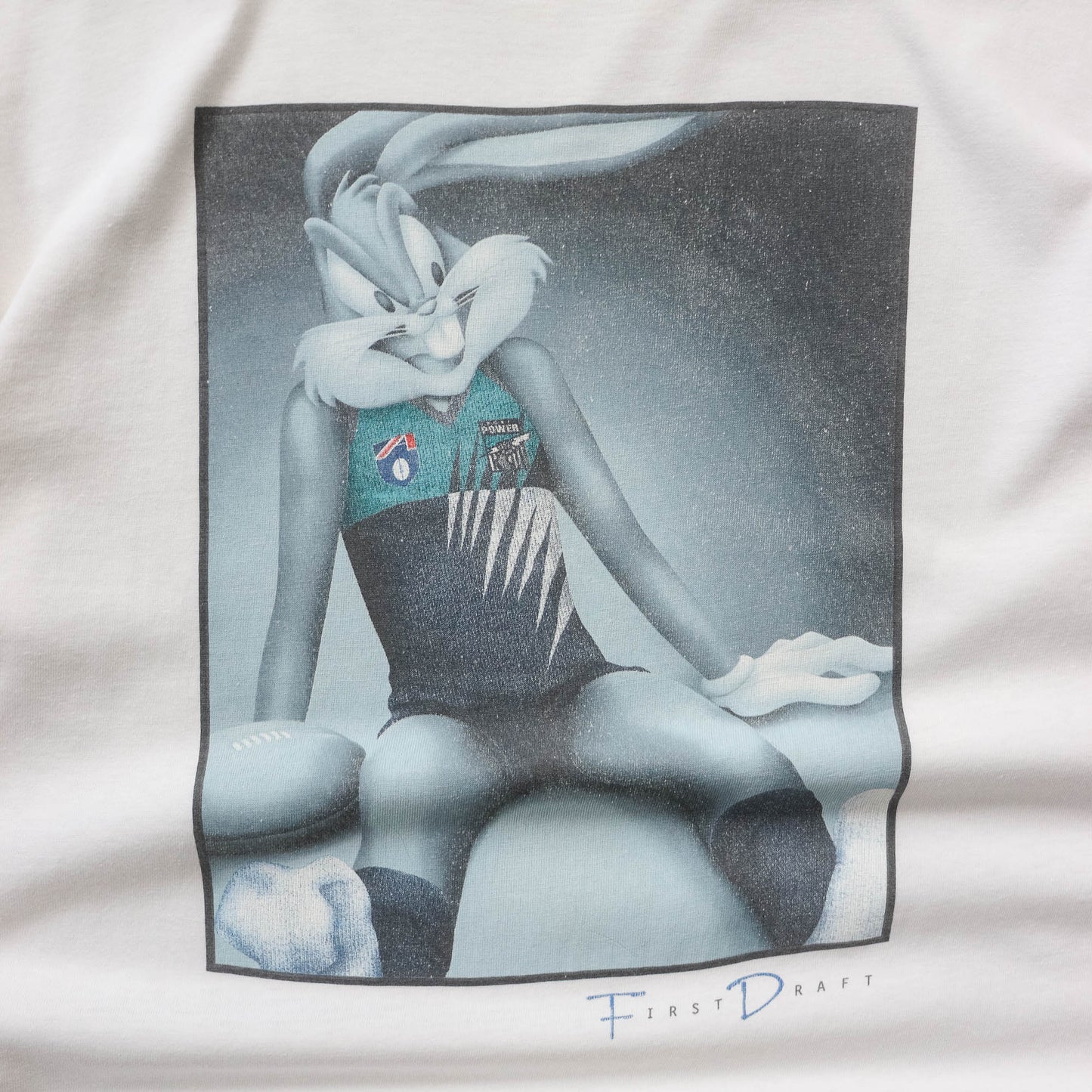 Port Adelaide Bugs Bunny Looney Tunes AFL Tee - 1996 (XL)