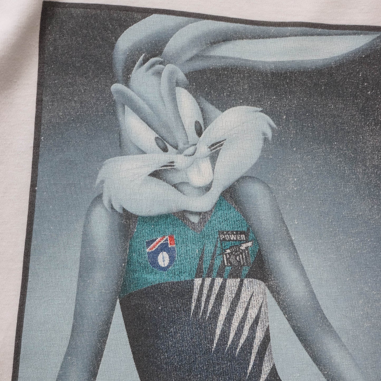 Port Adelaide Bugs Bunny Looney Tunes AFL Tee - 1996 (XL)