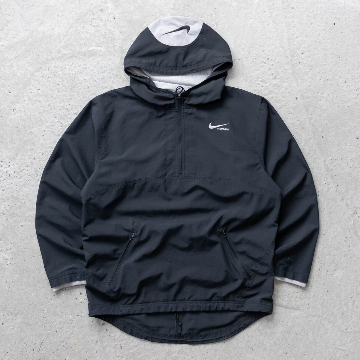 Nike Lacrosse 1/4 Zip Hooded Windbreaker Jacket - 2000s (S)