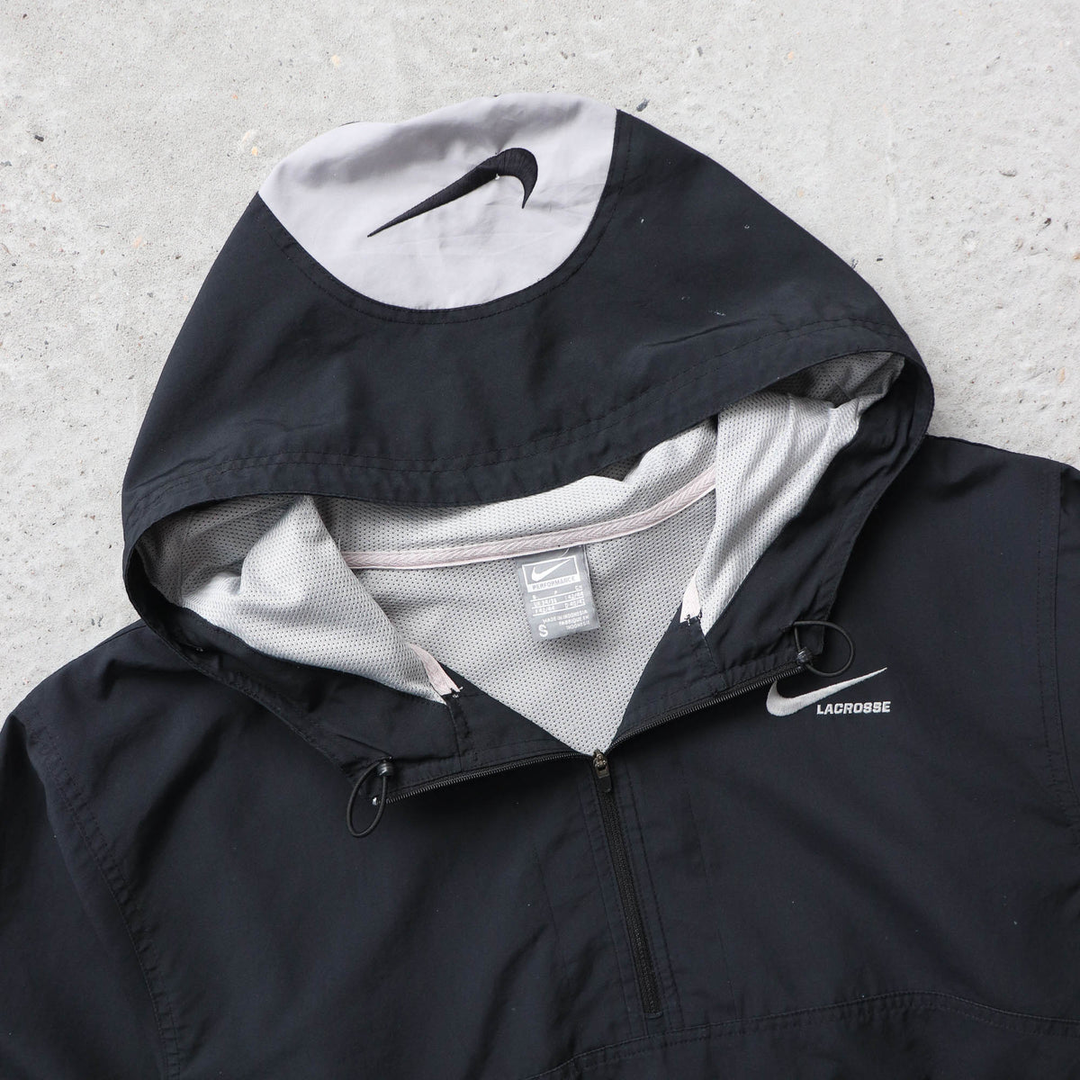 Nike Lacrosse 1/4 Zip Hooded Windbreaker Jacket - 2000s (S)