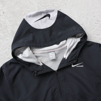Nike Lacrosse 1/4 Zip Hooded Windbreaker Jacket - 2000s (S)