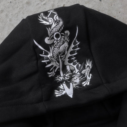 Ed Hardy Zip-Up Graphic Hoodie - (XL)