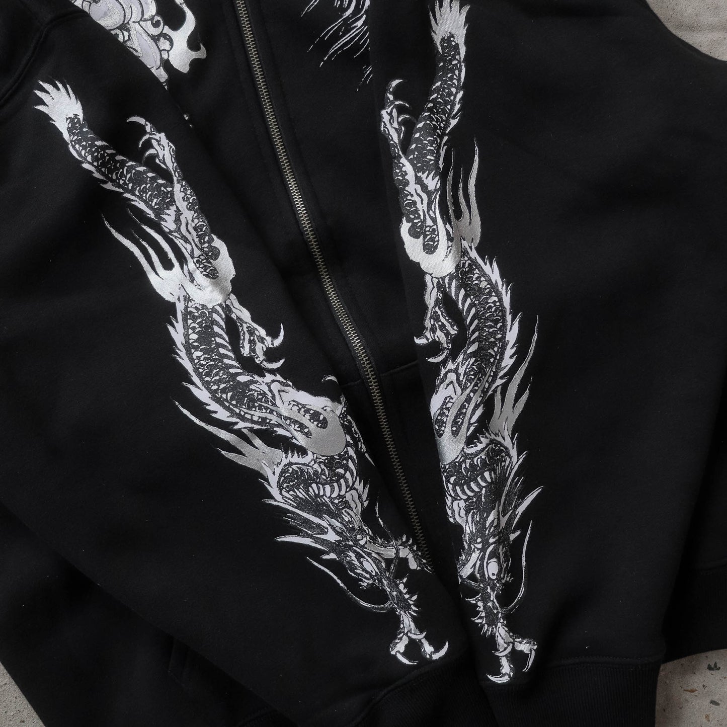 Ed Hardy Zip-Up Graphic Hoodie - (XL)