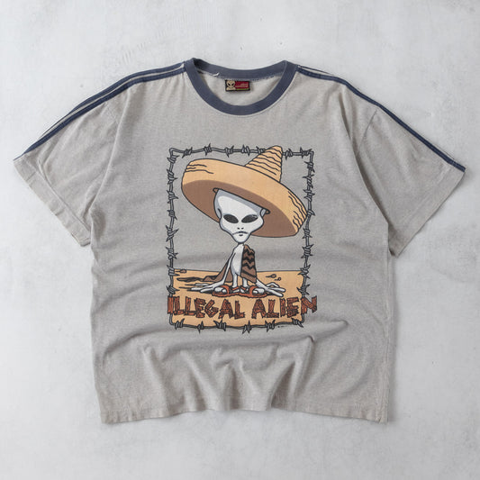 Vintage 90s Alien Workshop 'Illegal Alien' Skate Tee - L