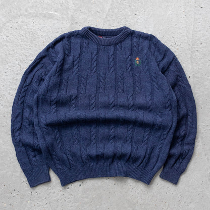 Chaps Ralph Lauren Cable Knit Sweater - 2000s (M)
