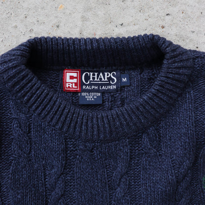 Chaps Ralph Lauren Cable Knit Sweater - 2000s (M)