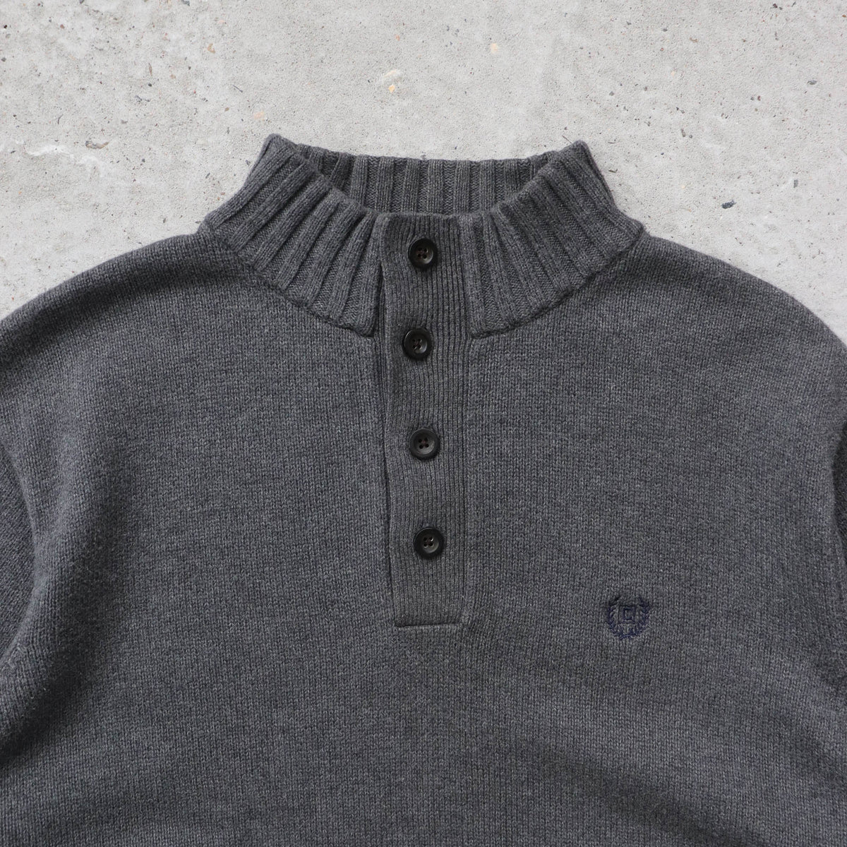 Chaps Ralph Lauren 1/4 Button Knit Sweater - 2000s (L)