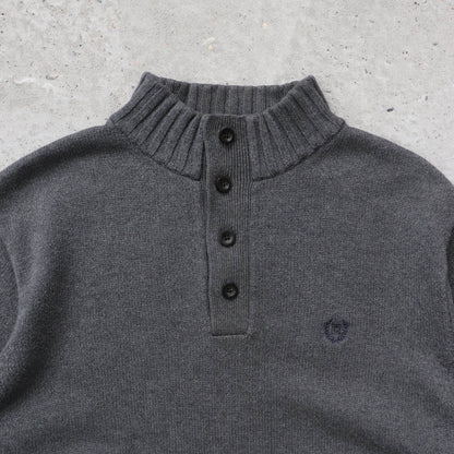 Chaps Ralph Lauren 1/4 Button Knit Sweater - 2000s (L)