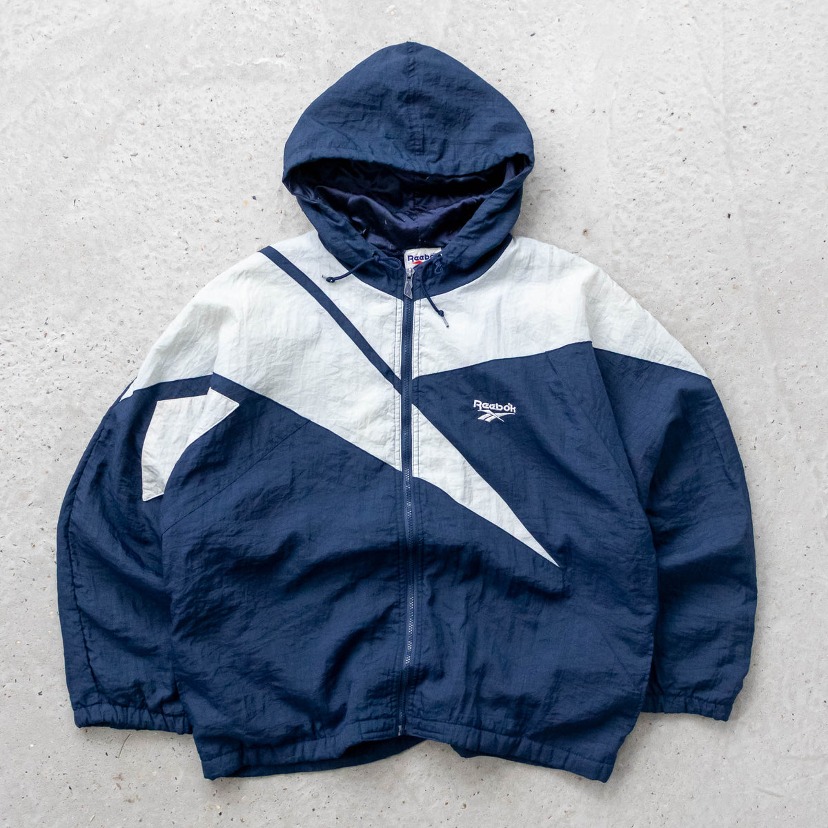 Reebok Big Logo Quilted Jacket - 90s (M)