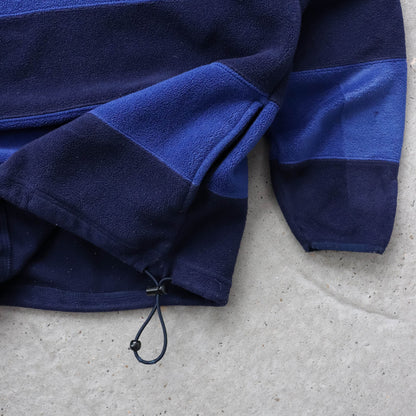 Tommy Hilfiger Snap-T Striped Fleece Pullover - 90s (M)