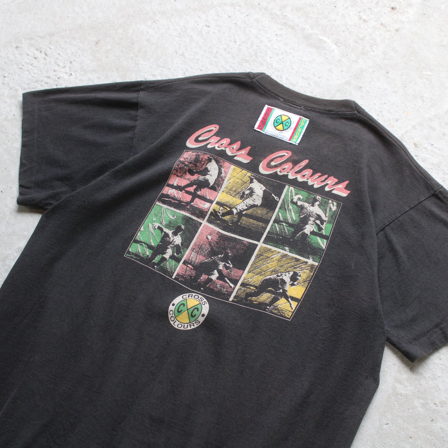 Vintage 90's Cross Colours Baseball League Tee - XL