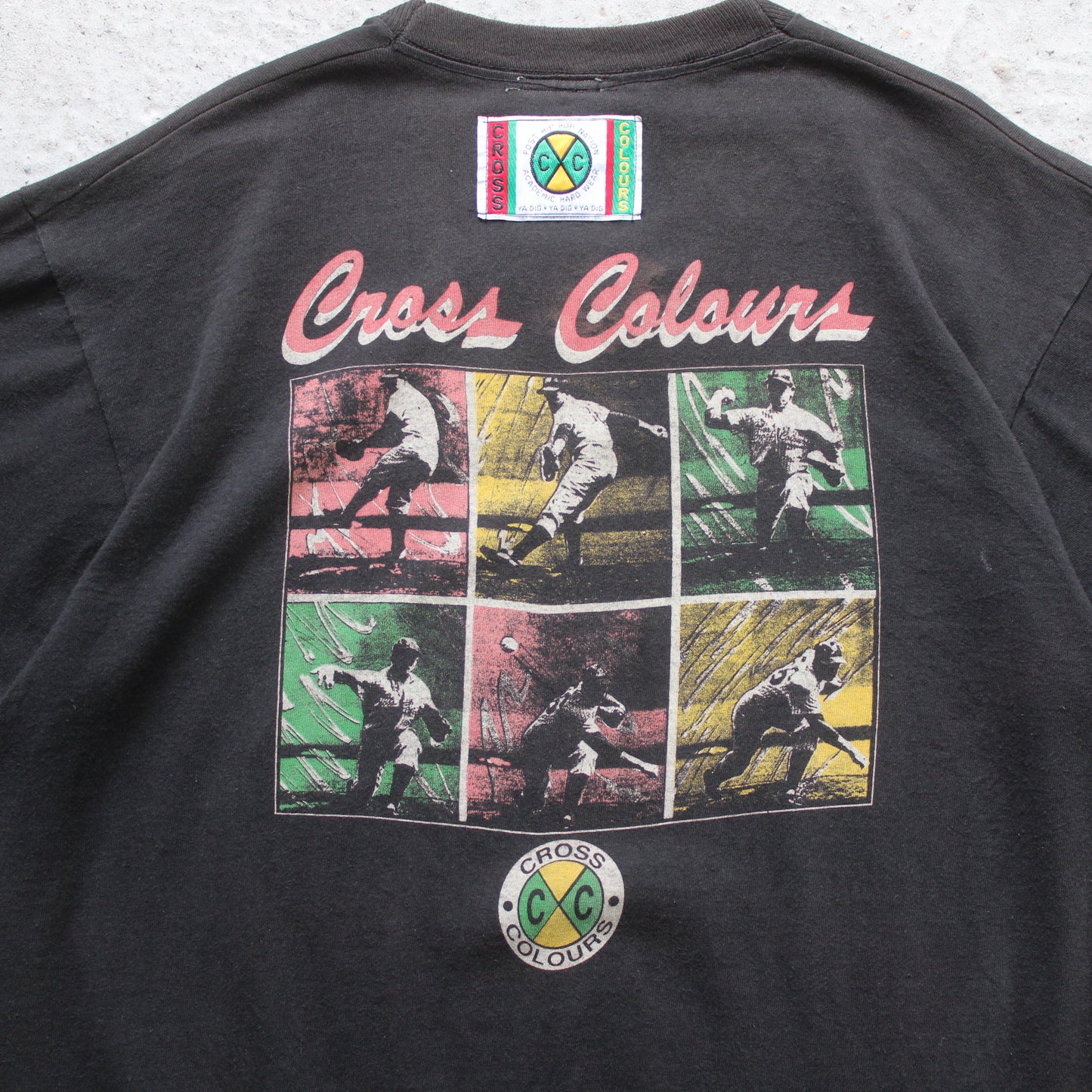 Vintage 90's Cross Colours Baseball League Tee - XL