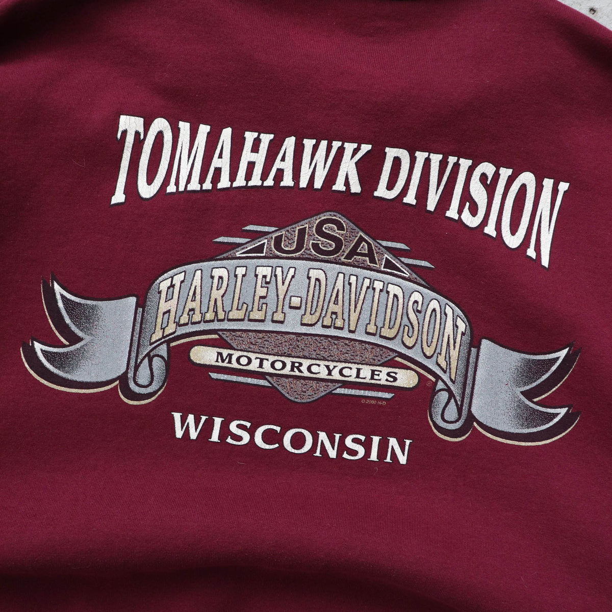Harley Davidson Tomahawk Division 1/4 Zip Sweatshirt - 90s (XL)