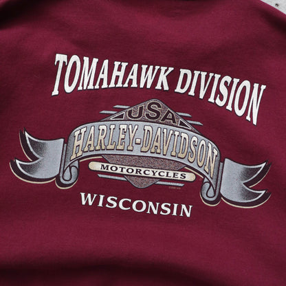Harley Davidson Tomahawk Division 1/4 Zip Sweatshirt - 90s (XL)