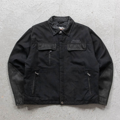Harley Davidson Quilted Leather Biker Jacket - 2005 (XL)