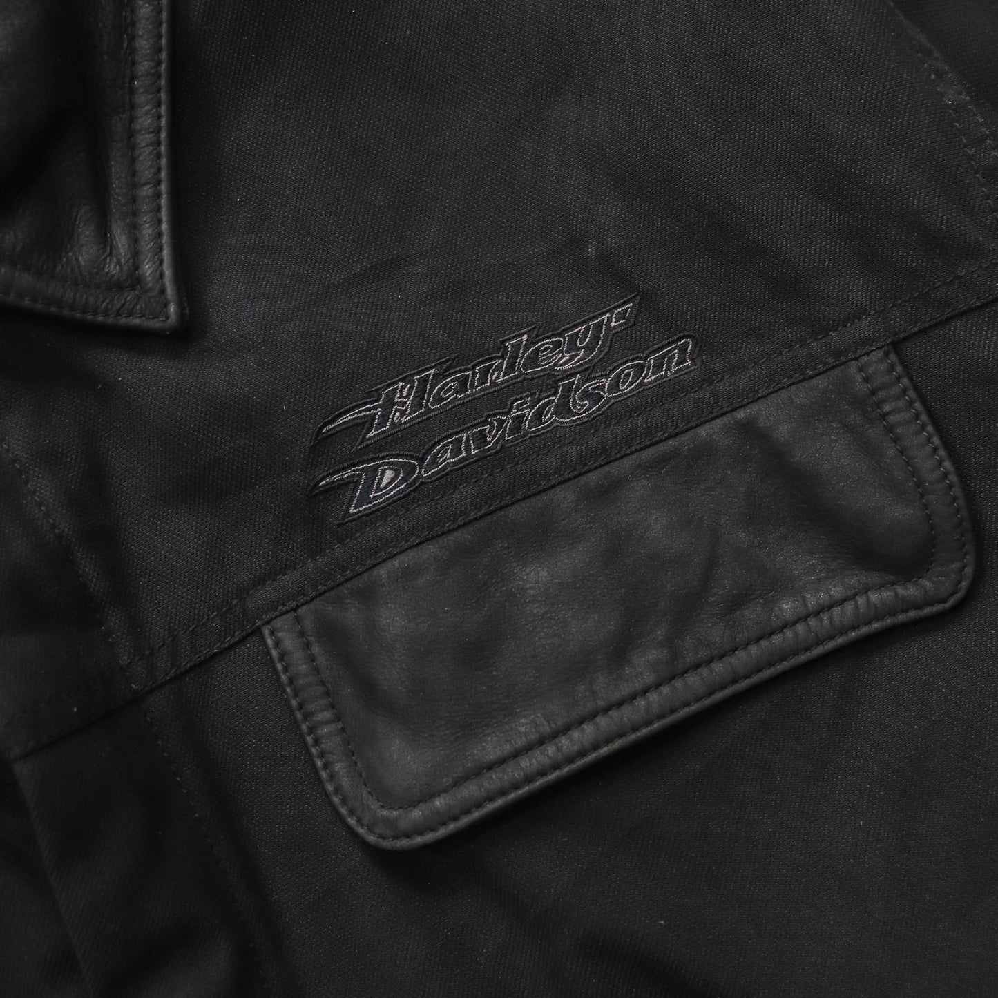 Harley Davidson Quilted Leather Biker Jacket - 2005 (XL)