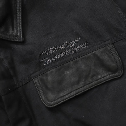 Harley Davidson Quilted Leather Biker Jacket - 2005 (XL)