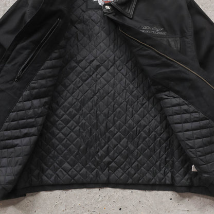Harley Davidson Quilted Leather Biker Jacket - 2005 (XL)