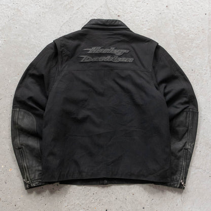 Harley Davidson Quilted Leather Biker Jacket - 2005 (XL)