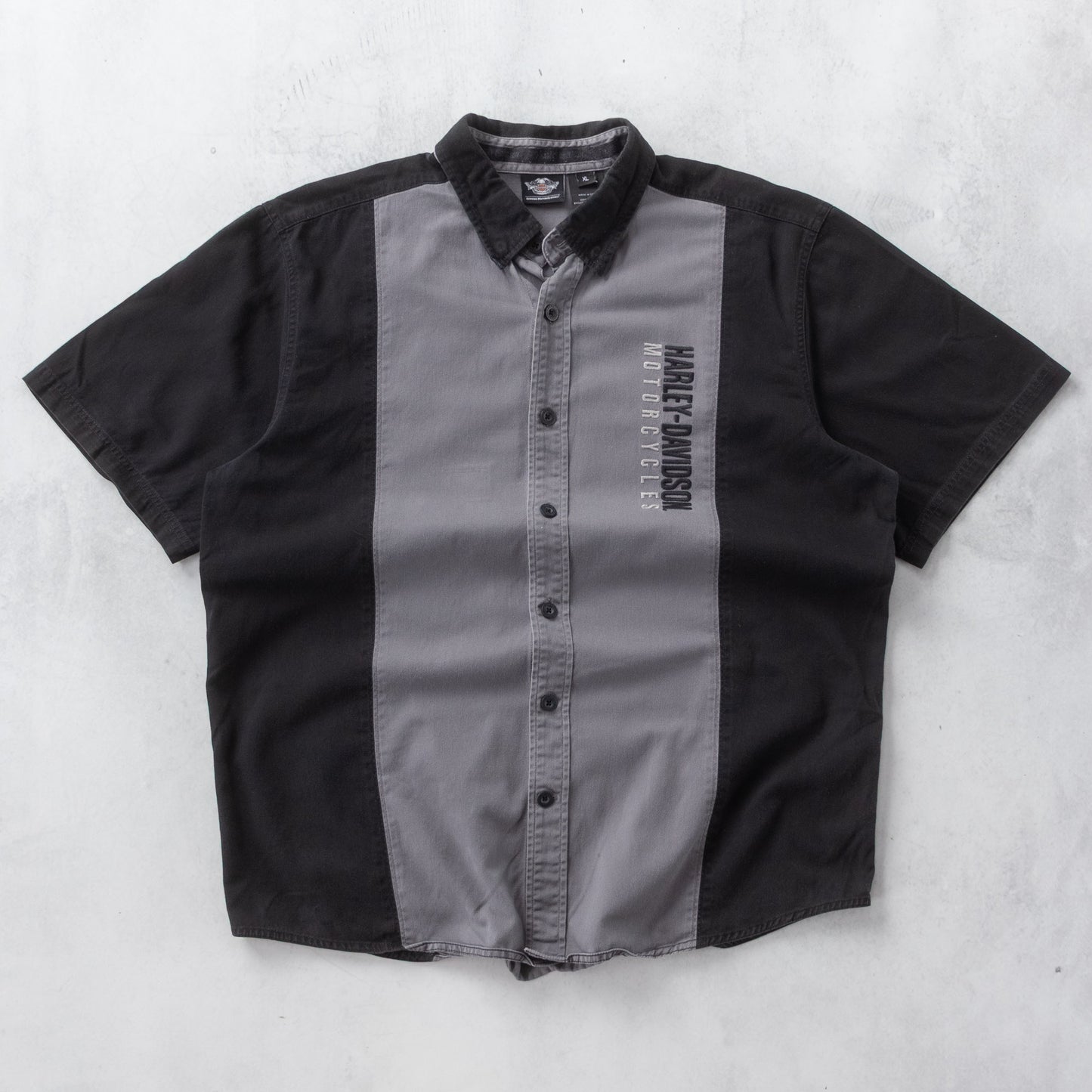 Vintage 2000s Harley Davidson Button Up Mechanic Shirt - XL