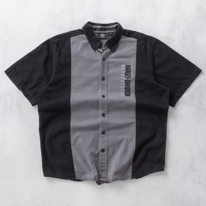 Vintage 2000s Harley Davidson Button Up Mechanic Shirt - XL