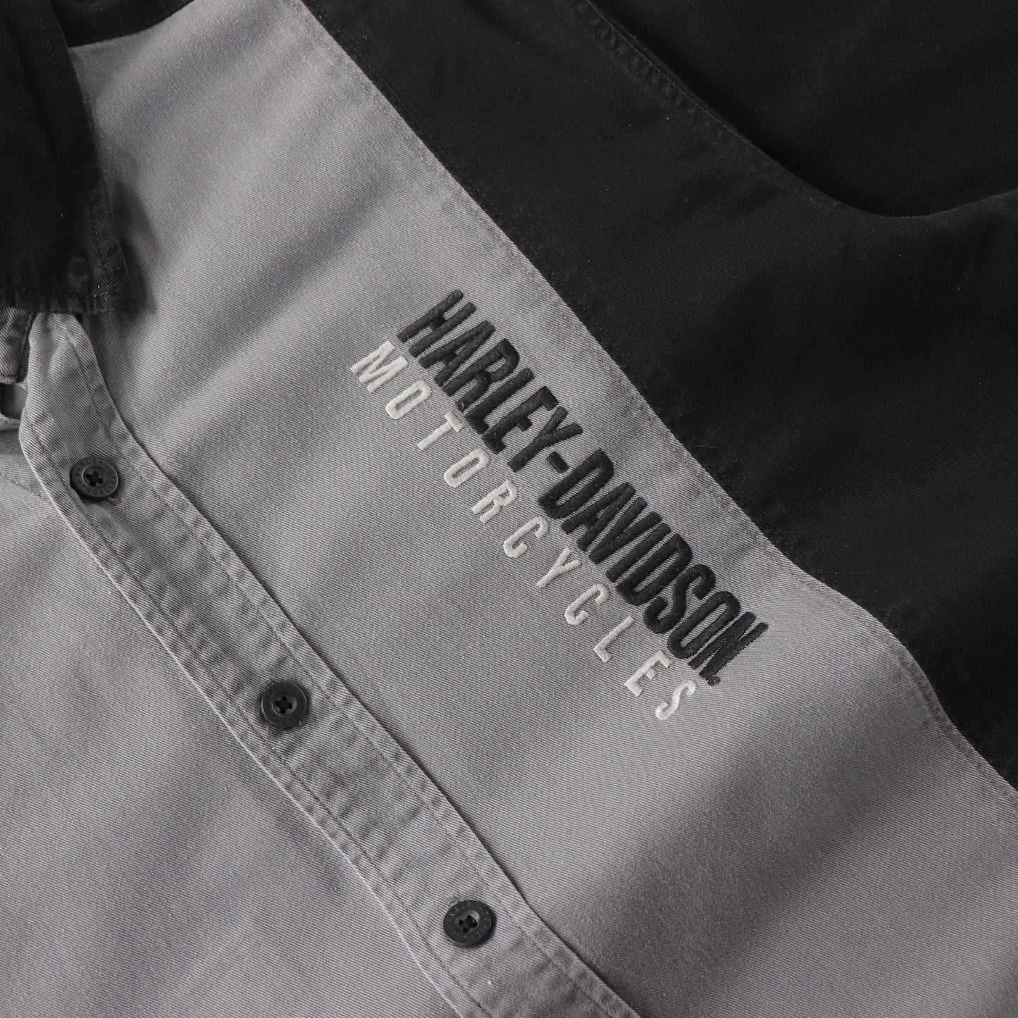 Vintage 2000s Harley Davidson Button Up Mechanic Shirt - XL