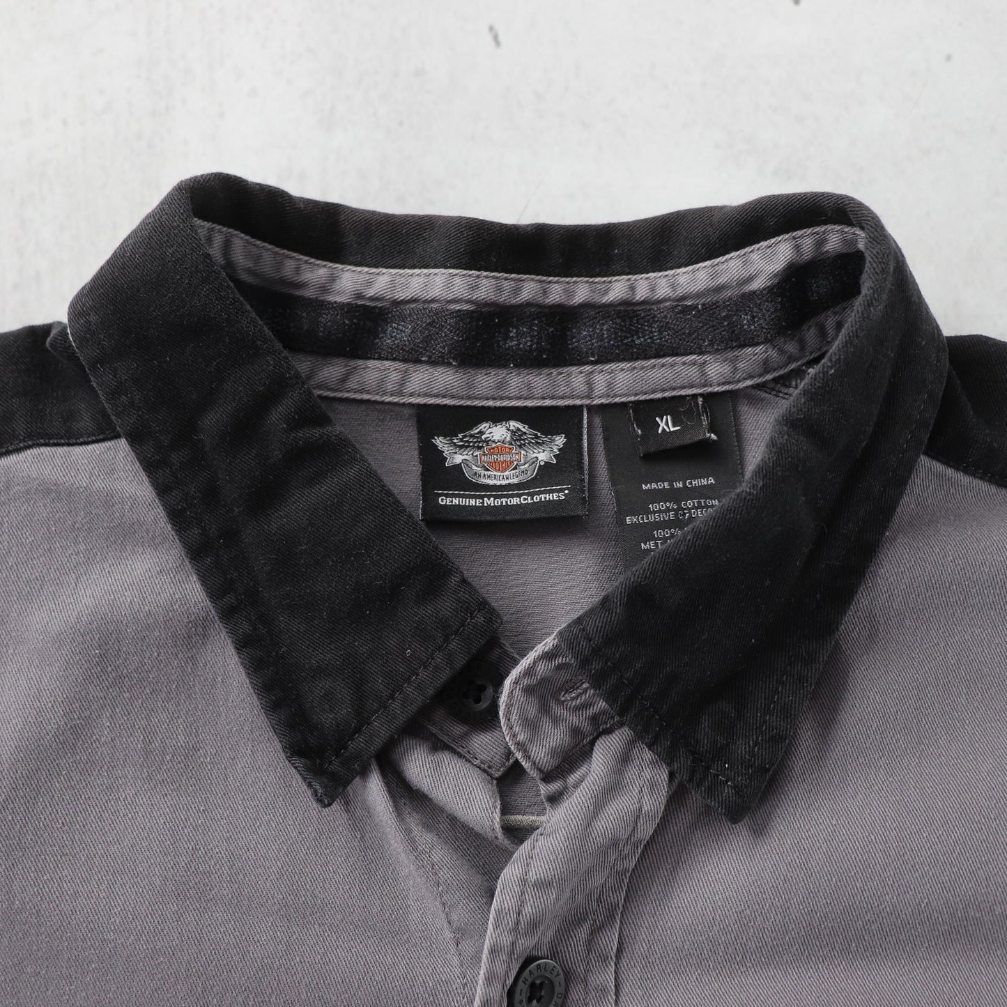 Vintage 2000s Harley Davidson Button Up Mechanic Shirt - XL