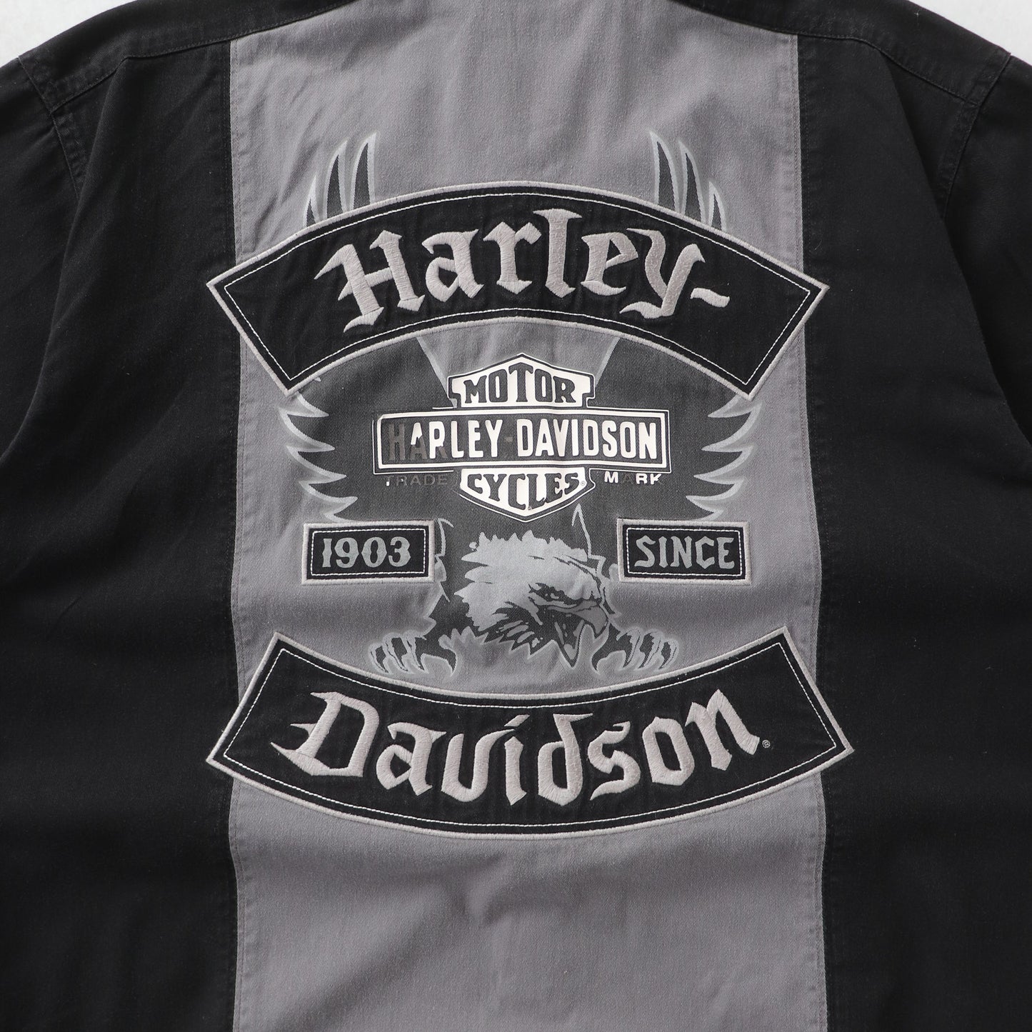 Vintage 2000s Harley Davidson Button Up Mechanic Shirt - XL