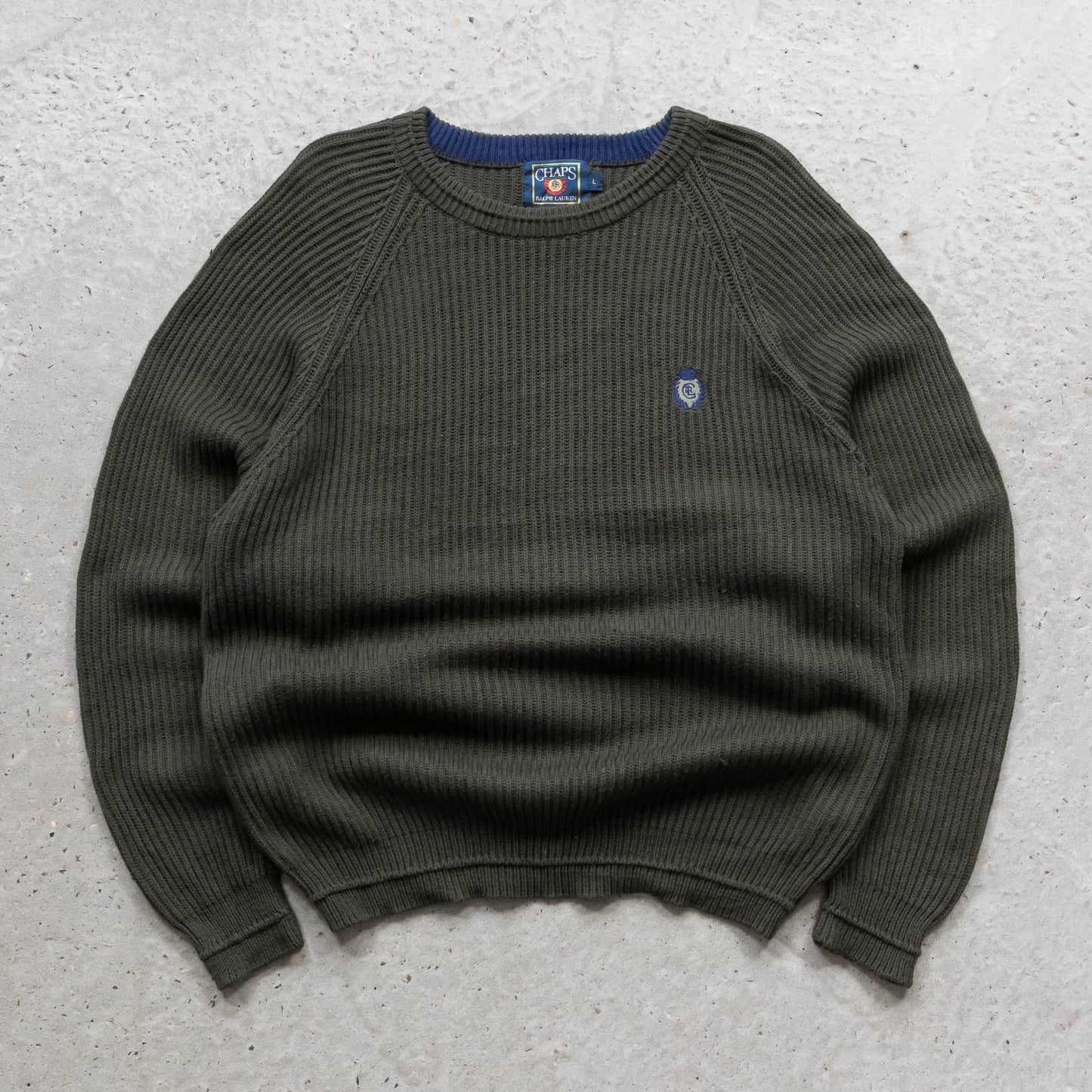 Chaps Ralph Lauren Fisherman Knit Sweater - 90s (L)