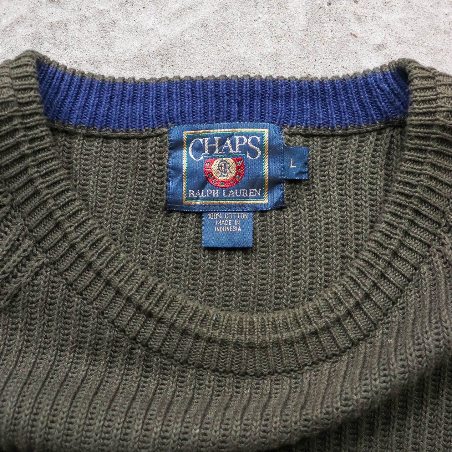 Chaps Ralph Lauren Fisherman Knit Sweater - 90s (L)