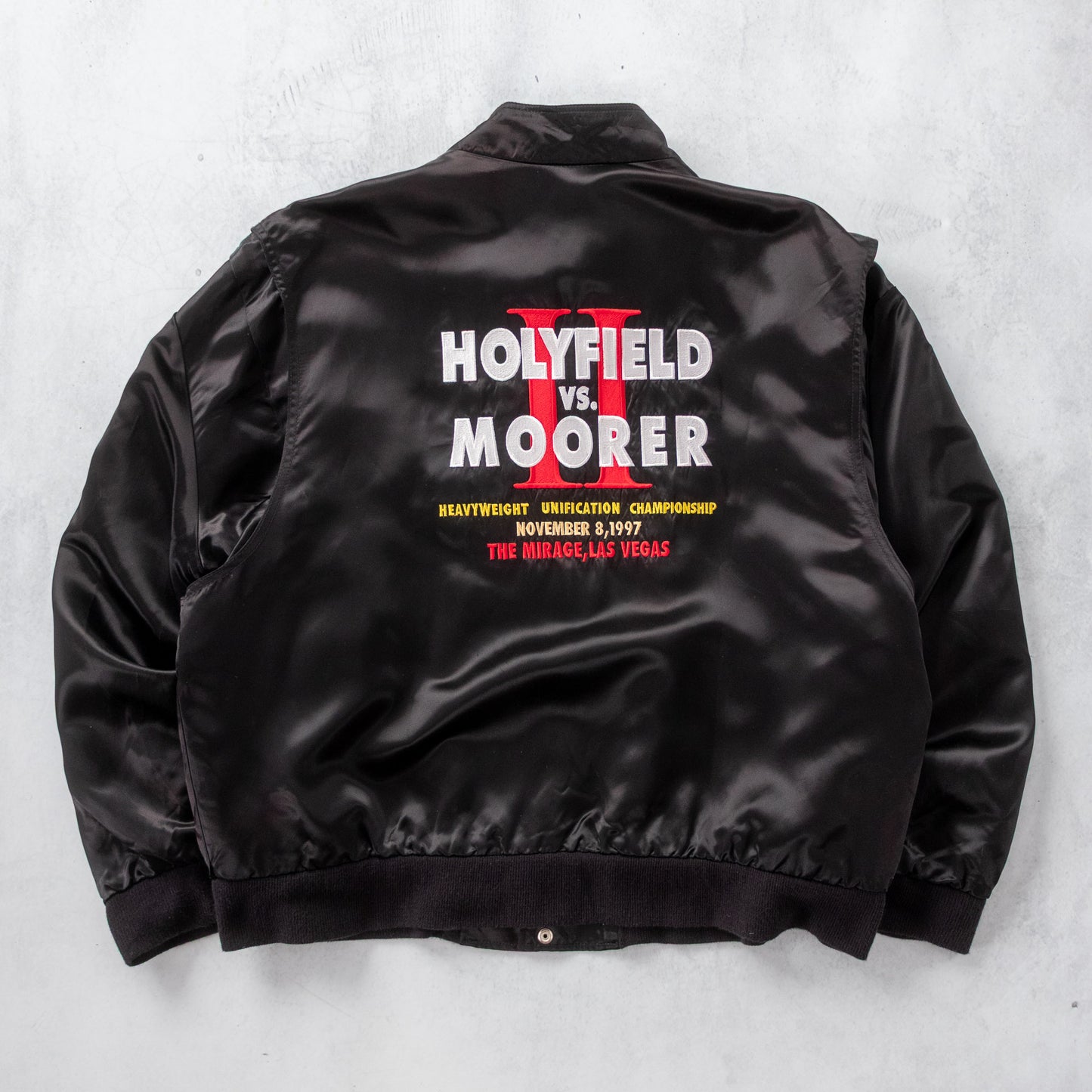Vintage Holyfield vs Moorer 1997 Boxing Satin Jacket - XXL