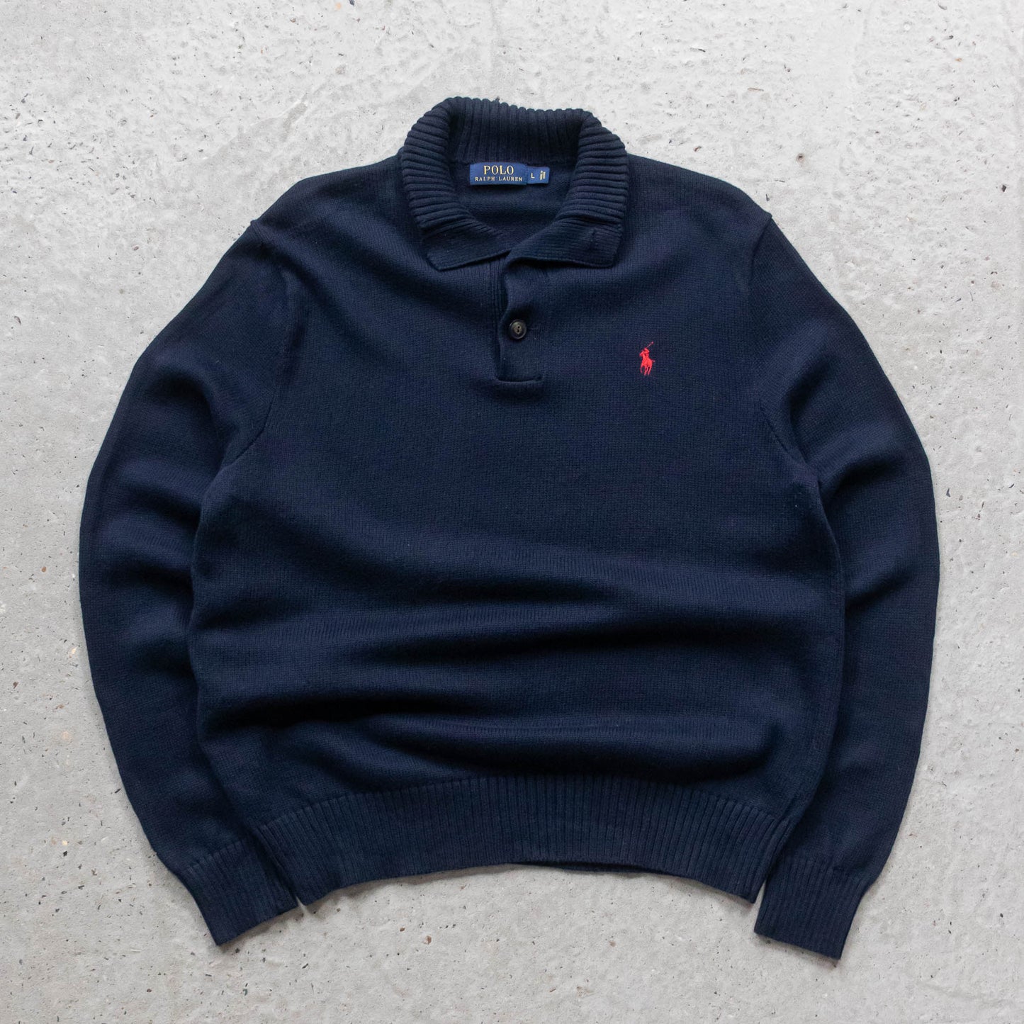 Polo Ralph Lauren Henley Knit Sweater - 2000s (L)