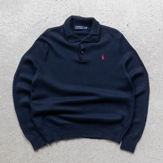 Polo Ralph Lauren Henley Knit Sweater - 2000s (L)