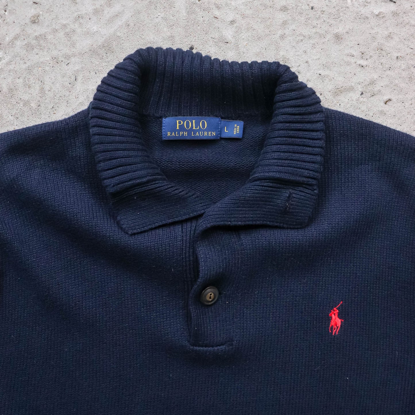 Polo Ralph Lauren Henley Knit Sweater - 2000s (L)
