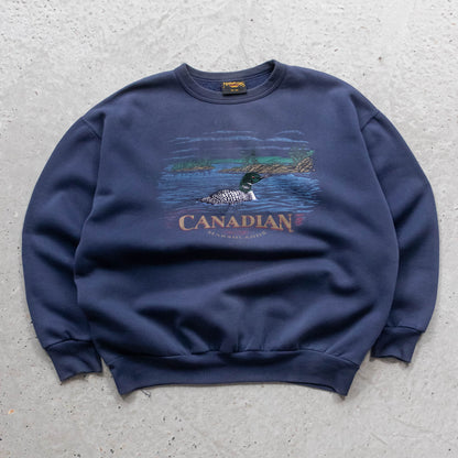 Canadian Marshlands Embroidered Nature Sweatshirt - 90s (XL)