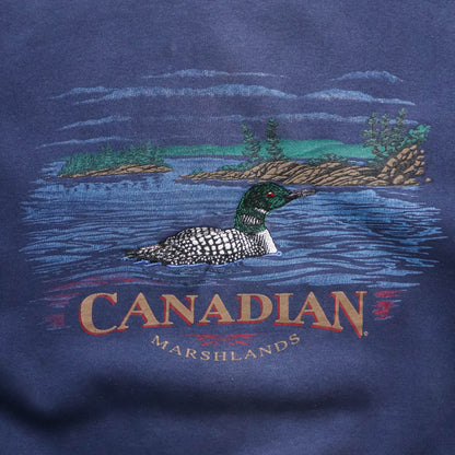 Canadian Marshlands Embroidered Nature Sweatshirt - 90s (XL)